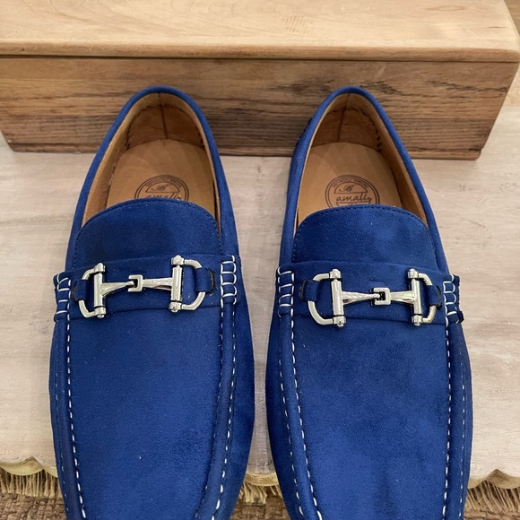 Blue Suede Loafers - Picture 3 of 8